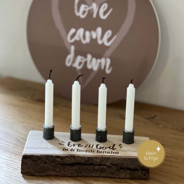 Advent kaarsenhouder - Ere zij God - Afbeelding 2