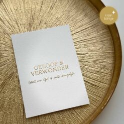 Goudfolie - Geloof & Verwonder