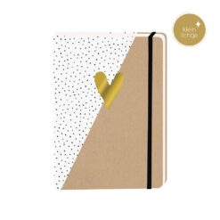 Notitieboek Hart goud