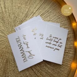 Mini kerstkaartjes goudfolie